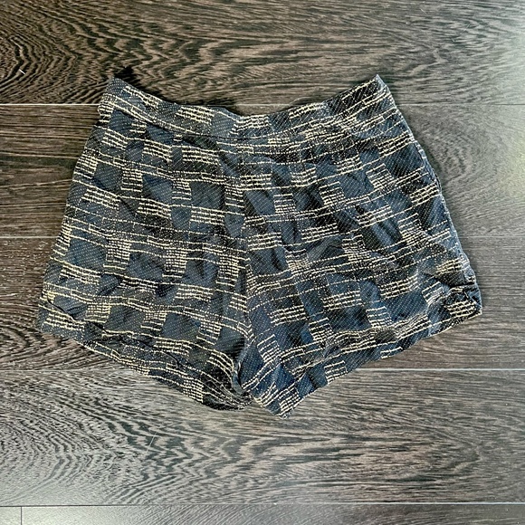 Silky Black And Tan Shorts - Picture 3 of 4